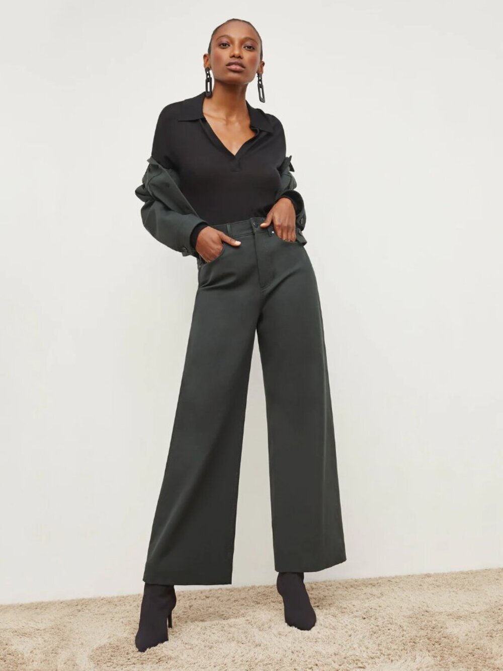 MM Lafleur The Milo Jean Hemlock Wide Leg Size 6